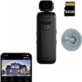 2K Window Camera, Clip on Body Camera, Wireless 2.4GHz WiFi Window Cameras for Home Security, Night Vision Motion Detection Dual Rotations Wide Angle 64GB Card Indoor Window Security Camera