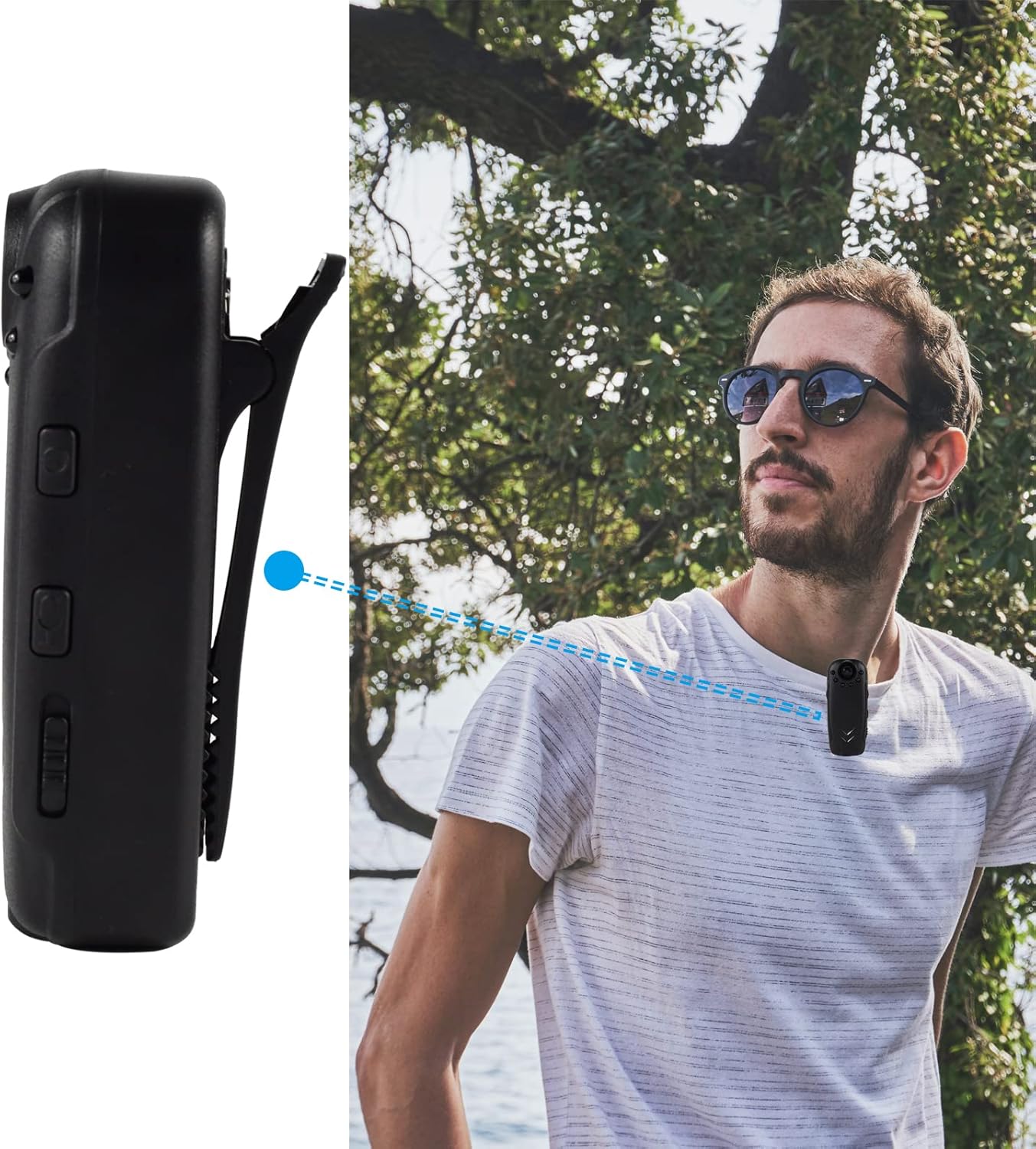 Wearable Video Camera 32GB 1080P 8 Hours Recording Time Body Camera