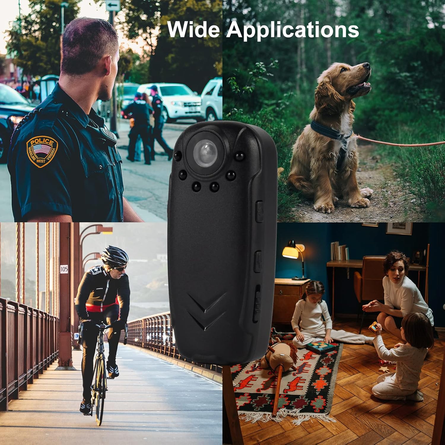 Wearable Video Camera 32GB 1080P 8 Hours Recording Time Body Camera